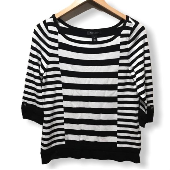 {WHBM} Striped Pullover Sweater - Picture 1 of 7